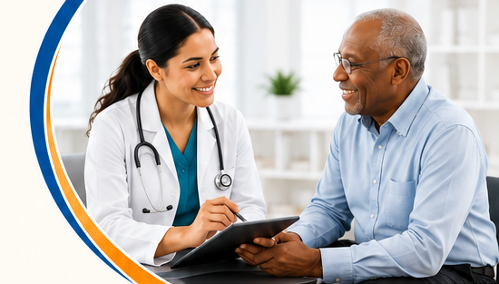 Referrals header doctor patient tablet